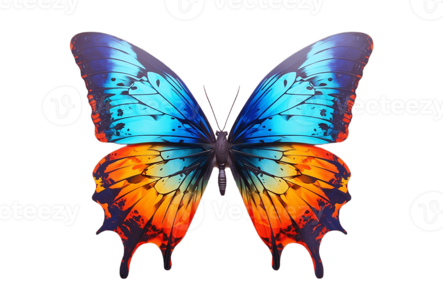 AI generated Lively Butterfly with Transparent Background. AI png