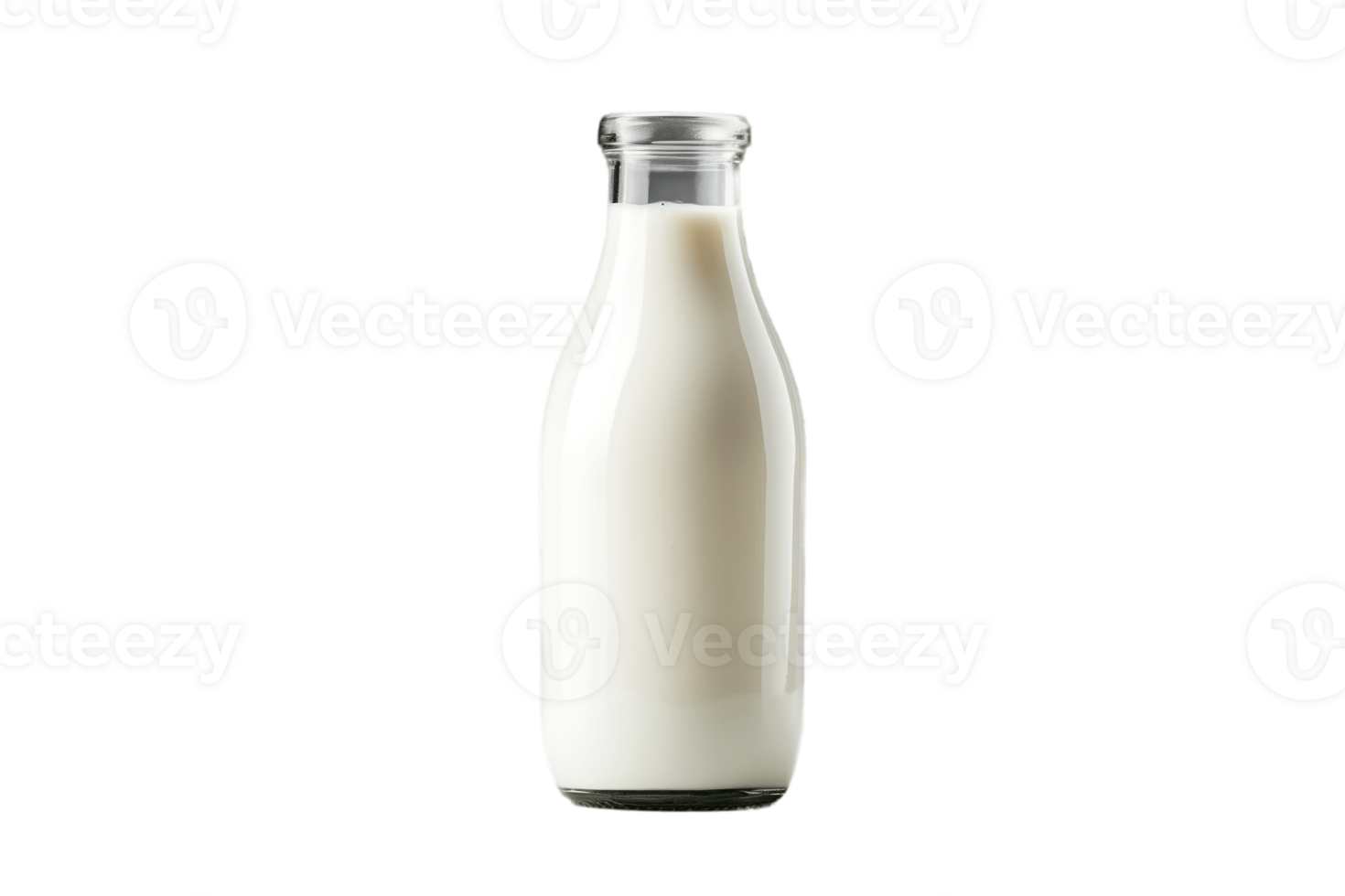 AI generated Milk Bottle with Transparent Background. AI png