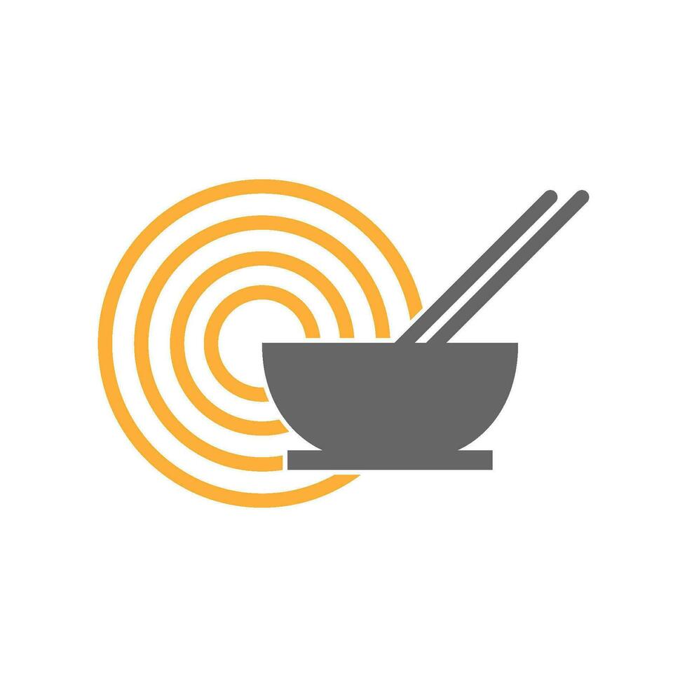 Noodles icon logo vector