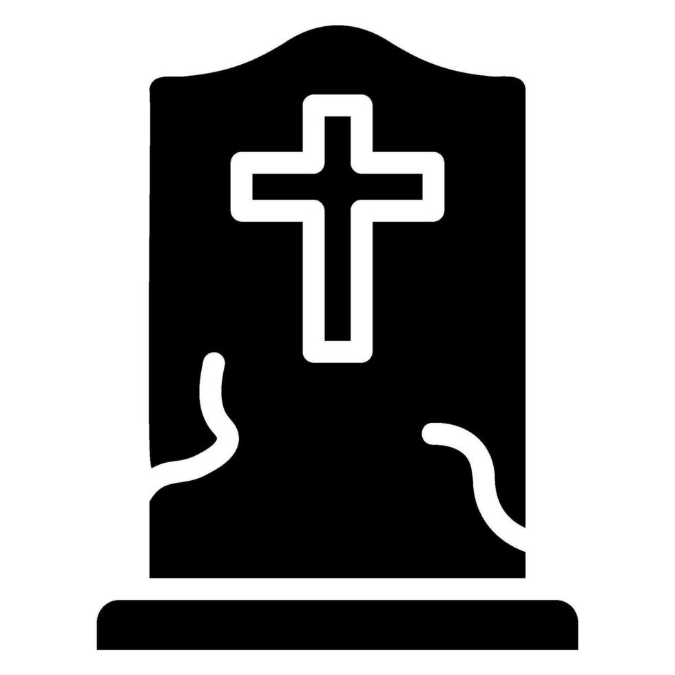 grave glyph icon vector