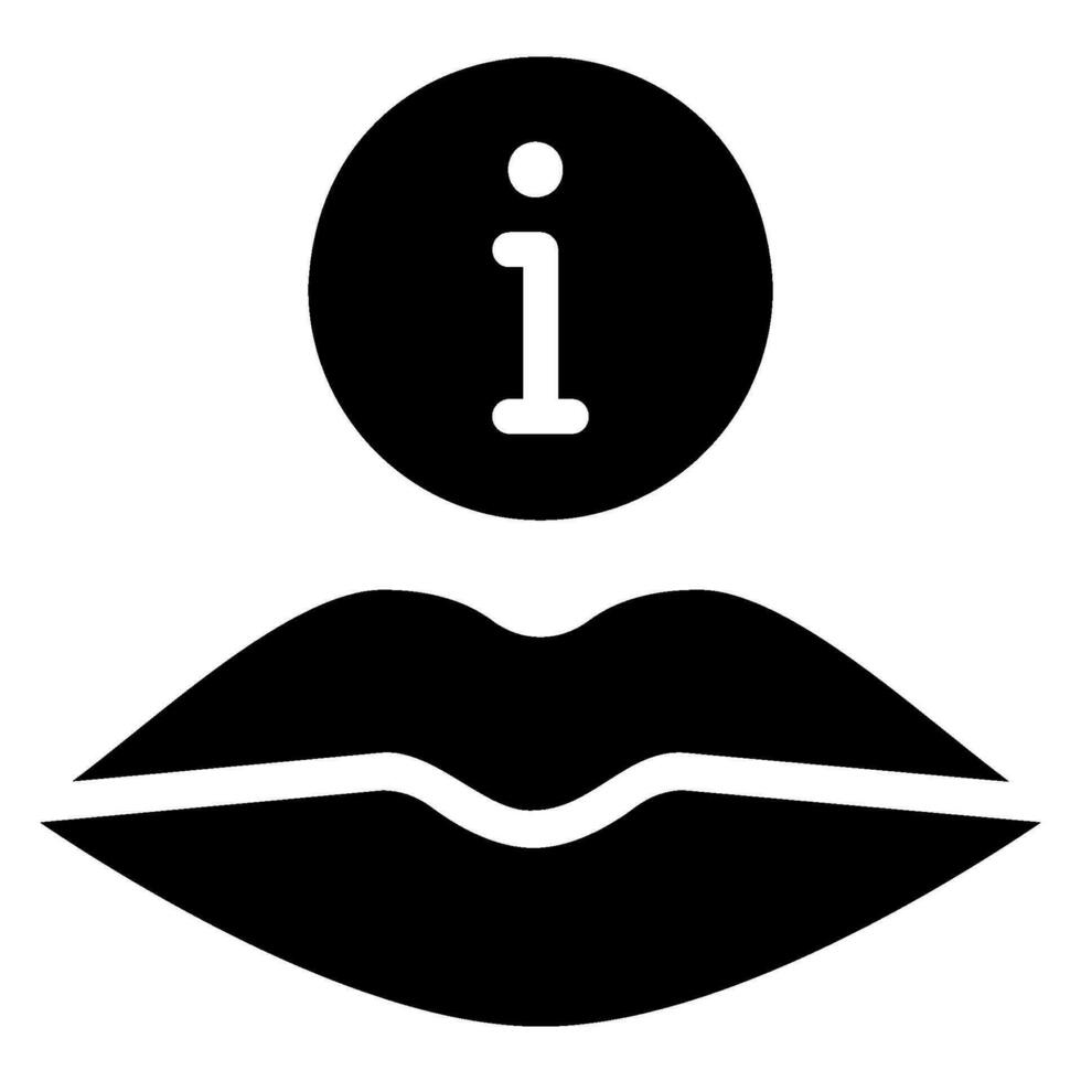 mouth glyph icon vector
