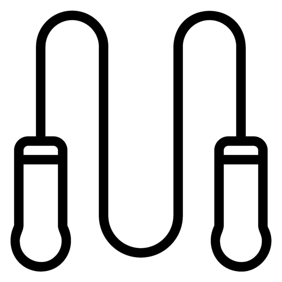jumping rope line icon vector