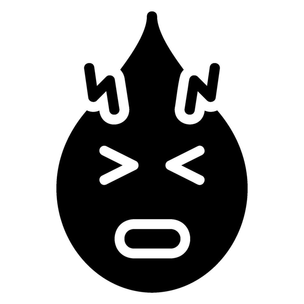 stress glyph icon vector