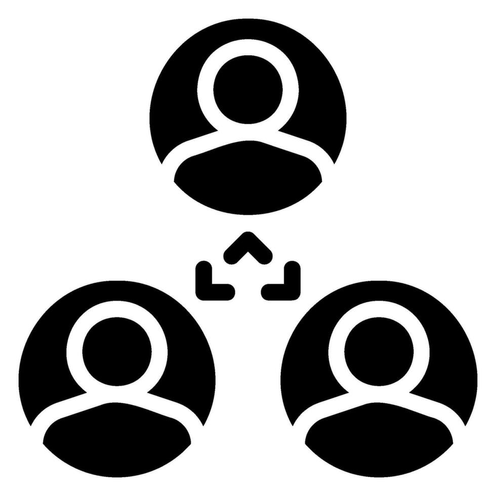 third party glyph icon vector