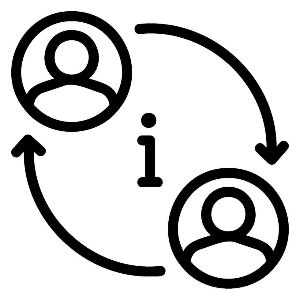 exchange line icon vector