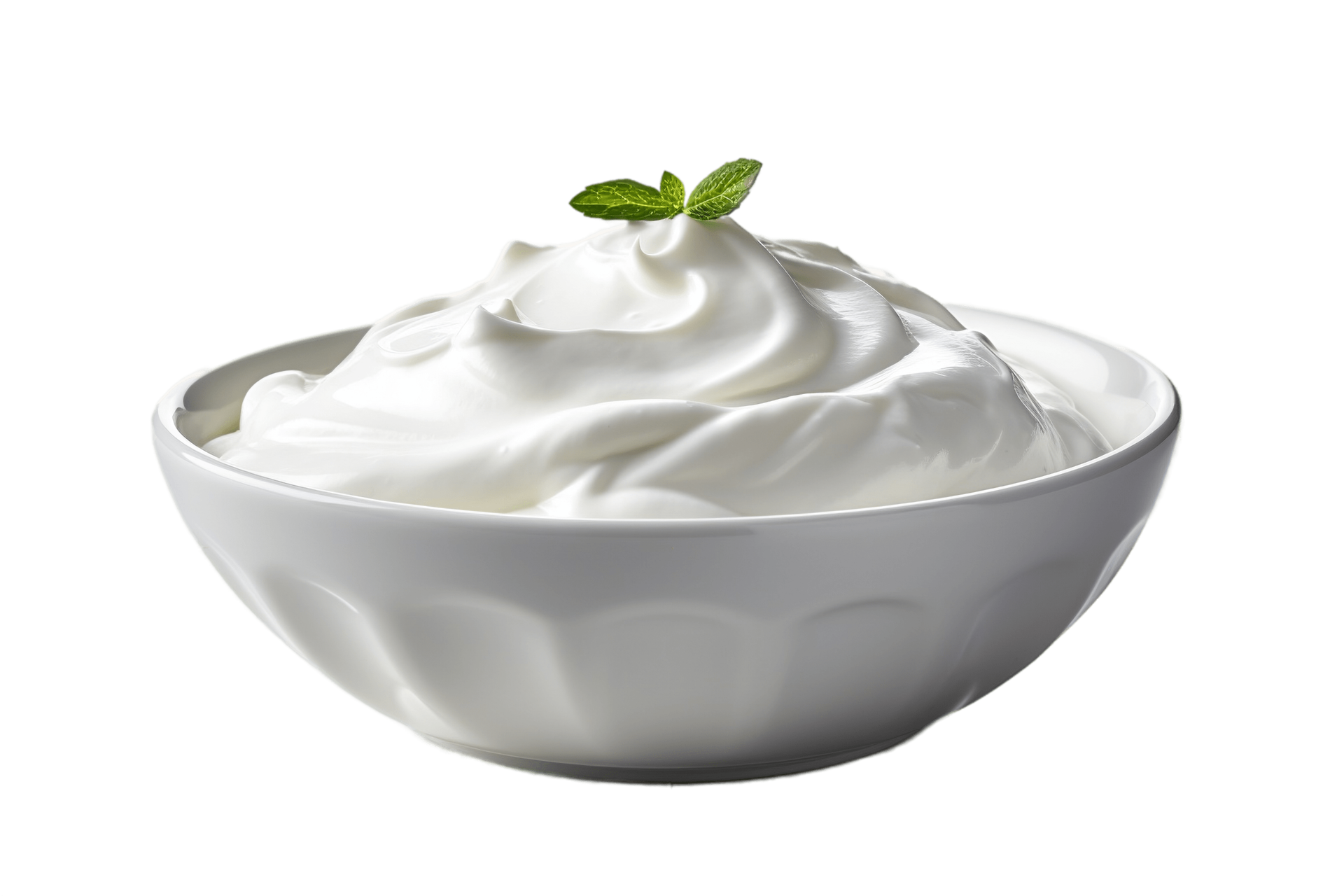 ai-generated-sour-cream-in-white-bowl-with-transparent-background-ai