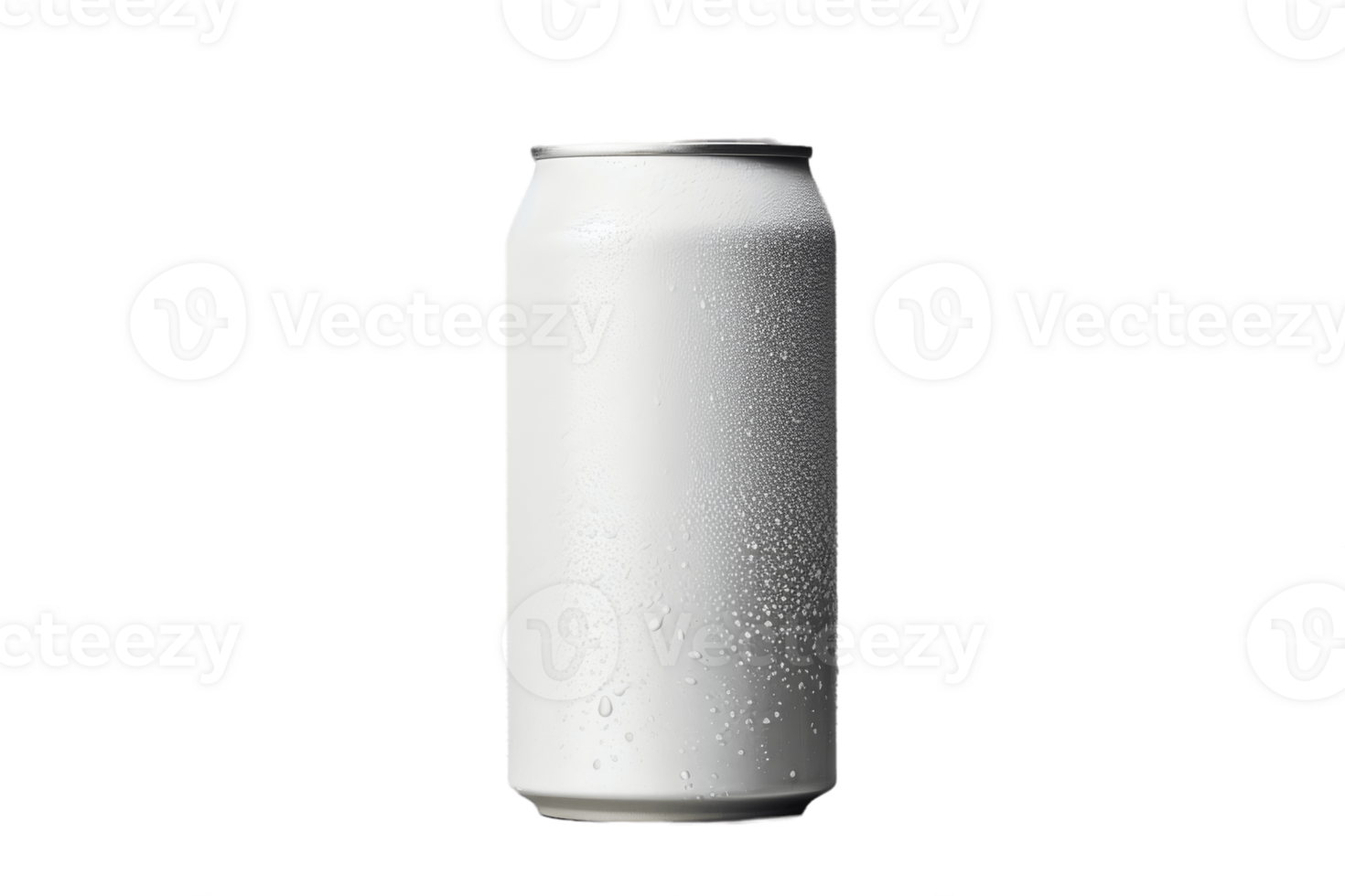 AI generated White Aluminum Can with Transparent Background. AI png
