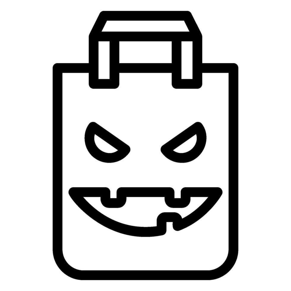 bag line icon vector