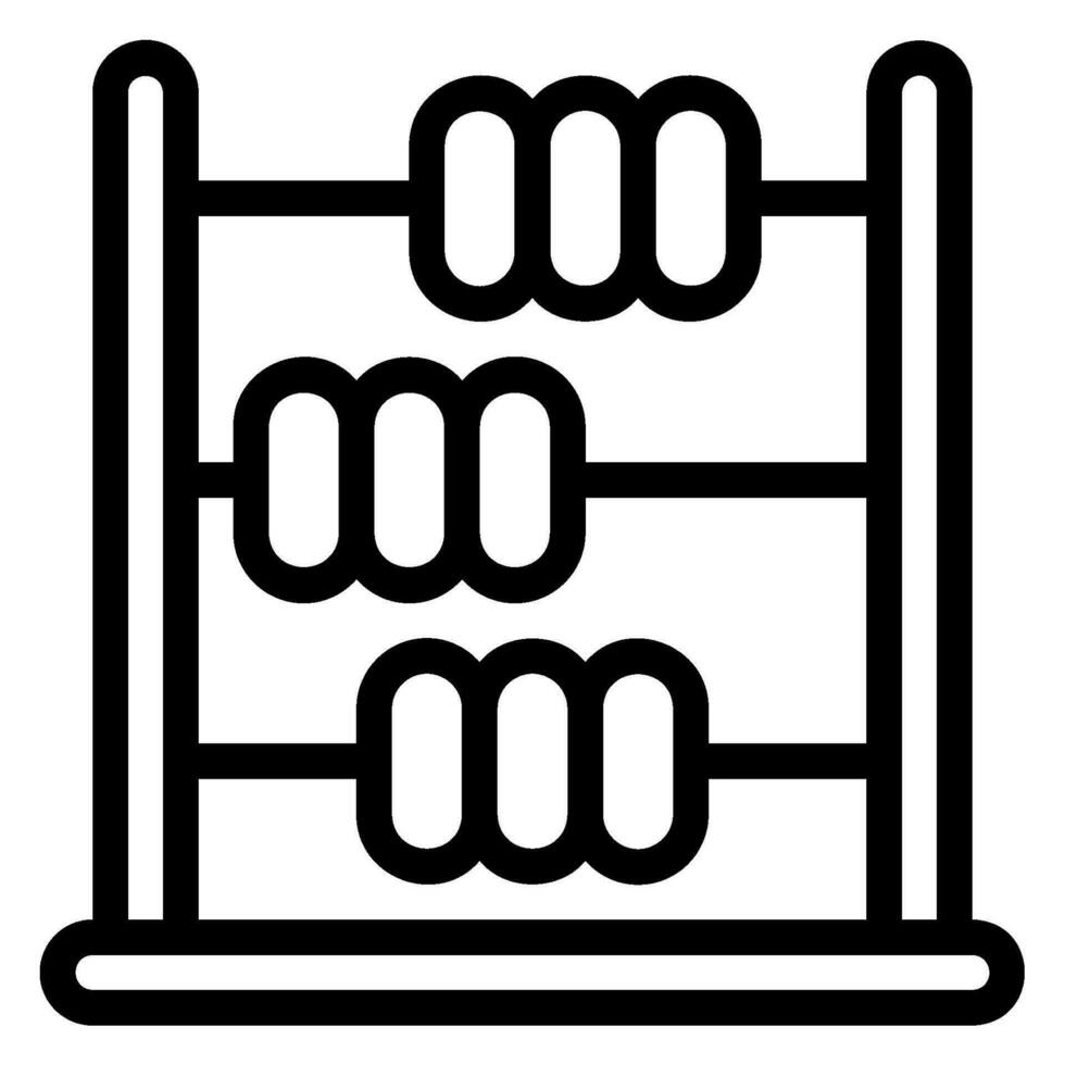 abacus line icon vector