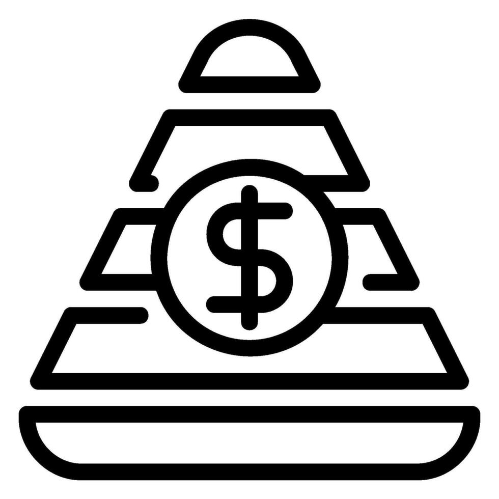 pyramid line icon vector