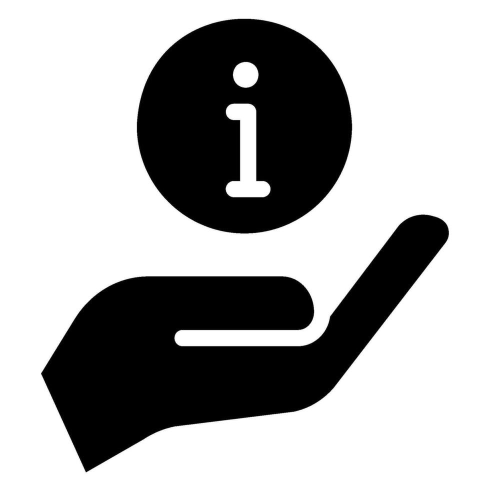 information glyph icon vector