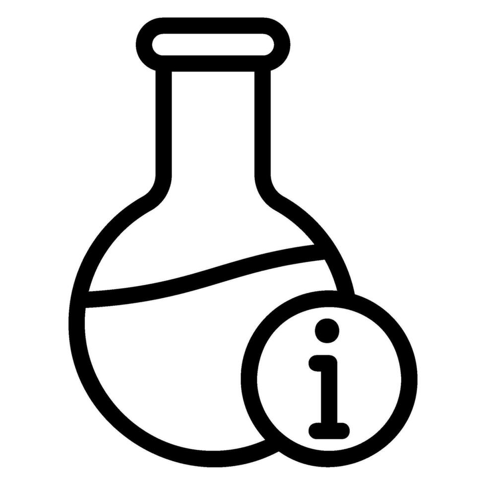 test tube line icon vector