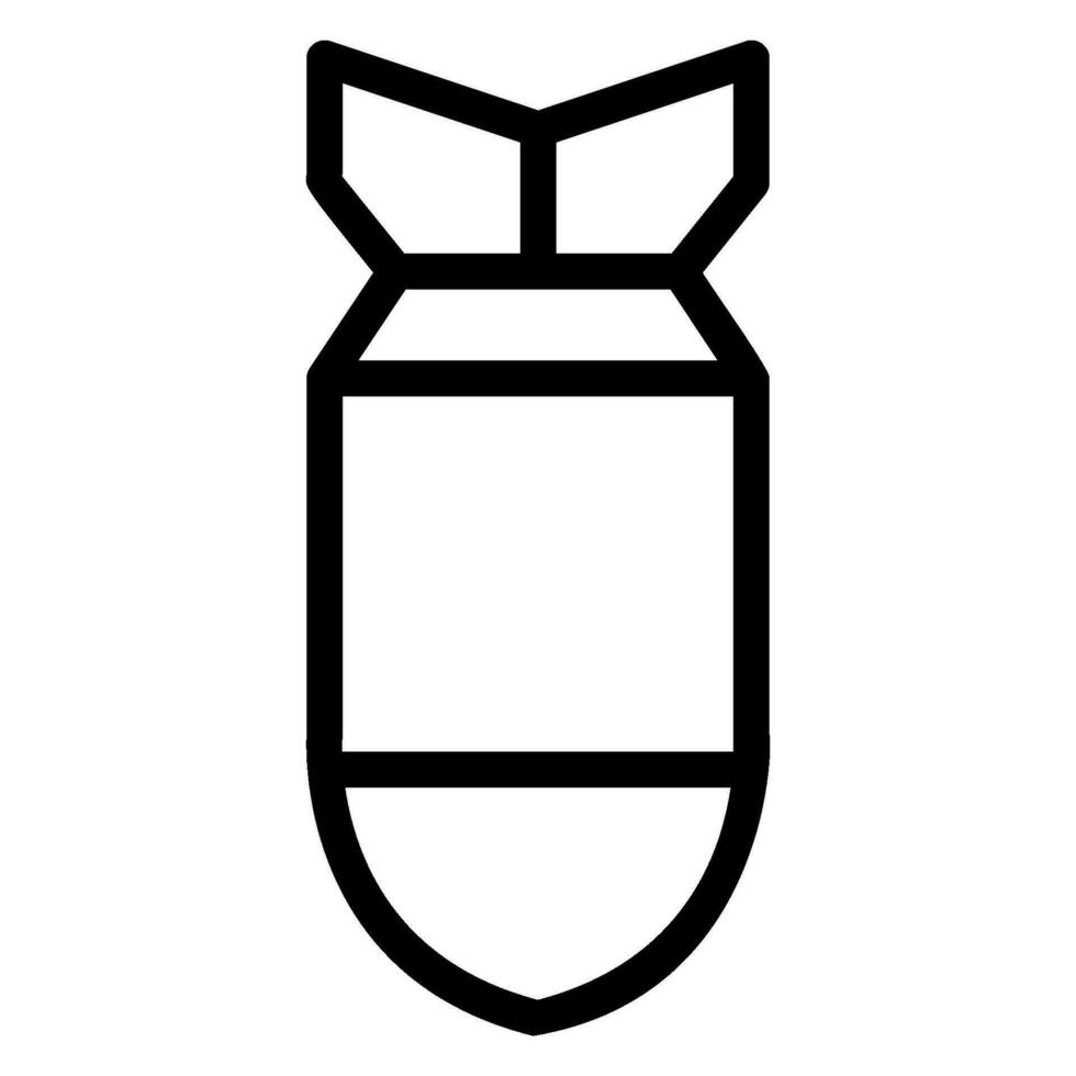 bomb line icon vector