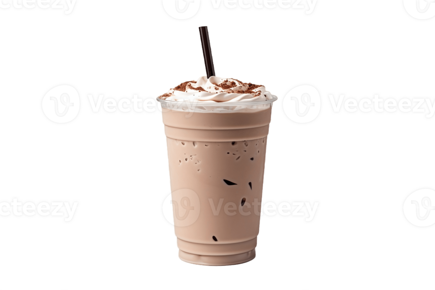 AI generated Chocolate Milkshake with Transparent Background. AI png