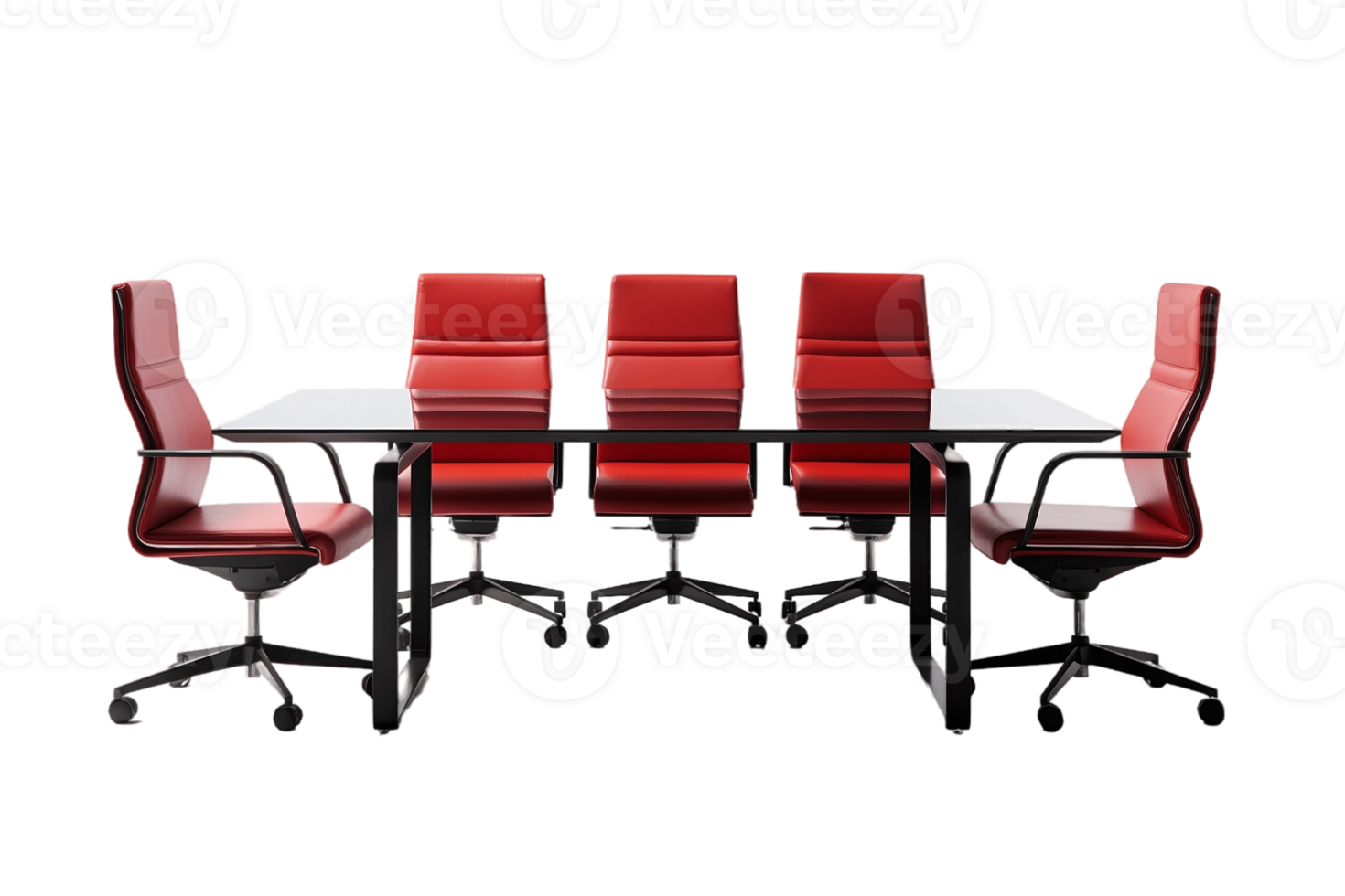 AI generated Office Conference Table with Transparent Background. AI png