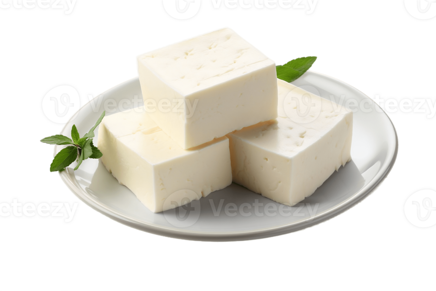 AI generated Tofu with a Transparent Background. AI png