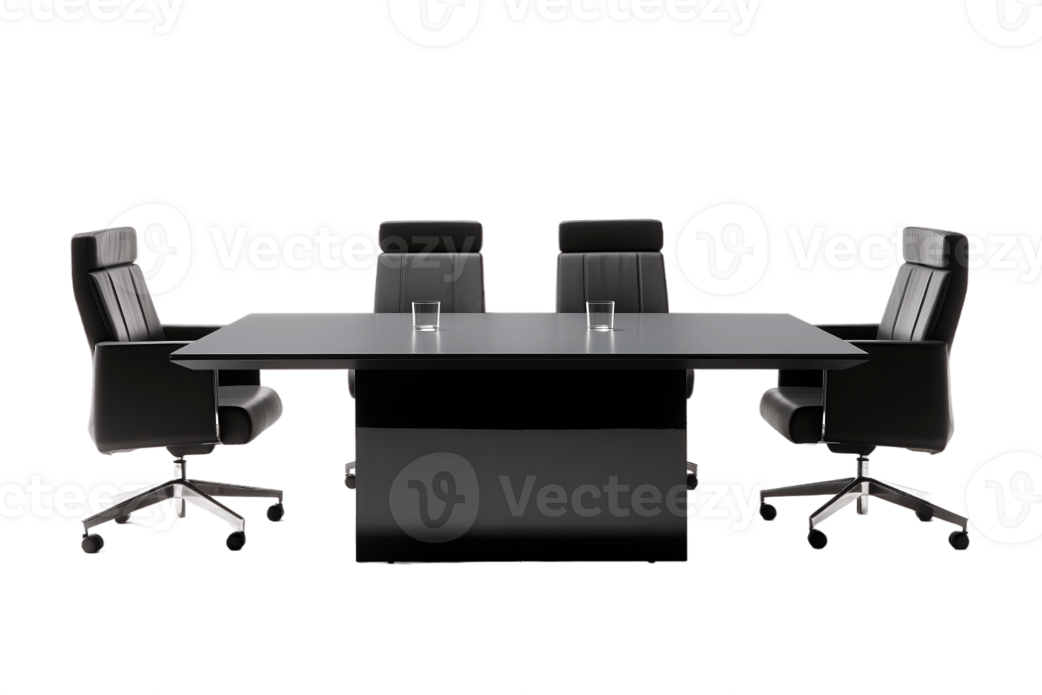 AI generated Office Conference Table with Transparent Background. AI png