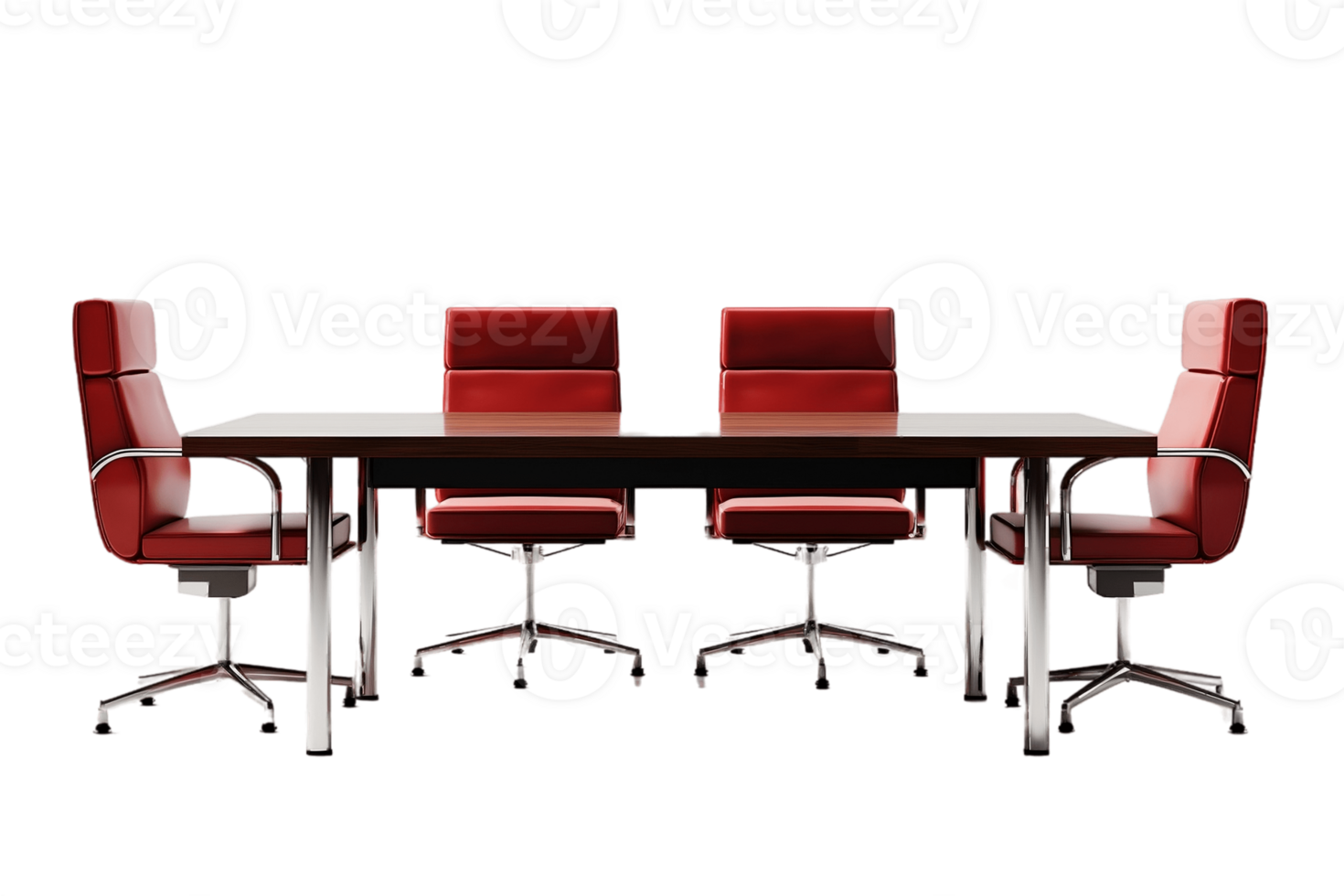 AI generated Office Conference Table with Transparent Background. AI png