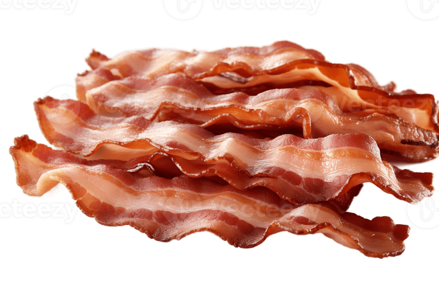 AI generated Bacon with Transparent Background. AI png