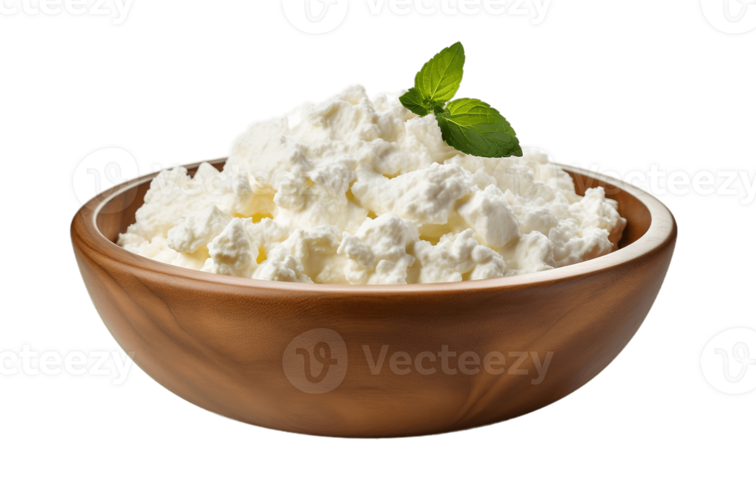 AI generated Cottage Cheese on a Transparent Background. AI png
