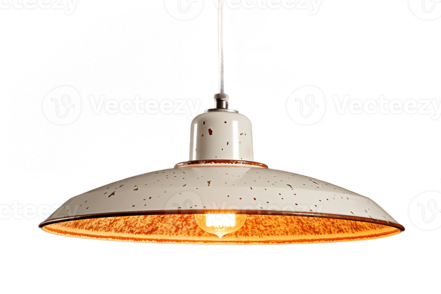 AI generated Enamel Pendant Lamp with Transparent Background. AI png