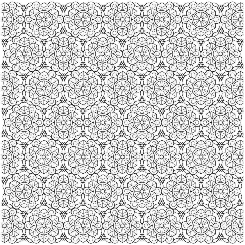 Line pattern design. Black and white vector illustrations. Coloring page