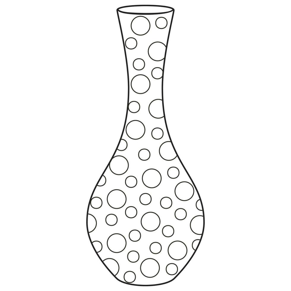 Outline vase, vector linear. Vase pottery, ancient pot greek. Coloring page