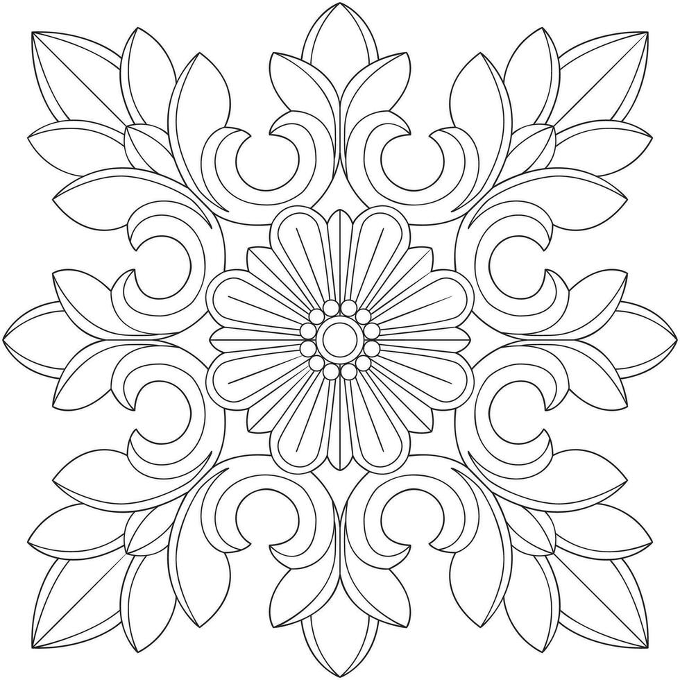 Line pattern design. Black and white vector illustrations. Coloring page