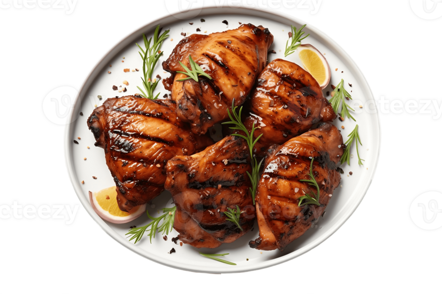 AI generated Grilled Chicken with Transparent Background. AI png