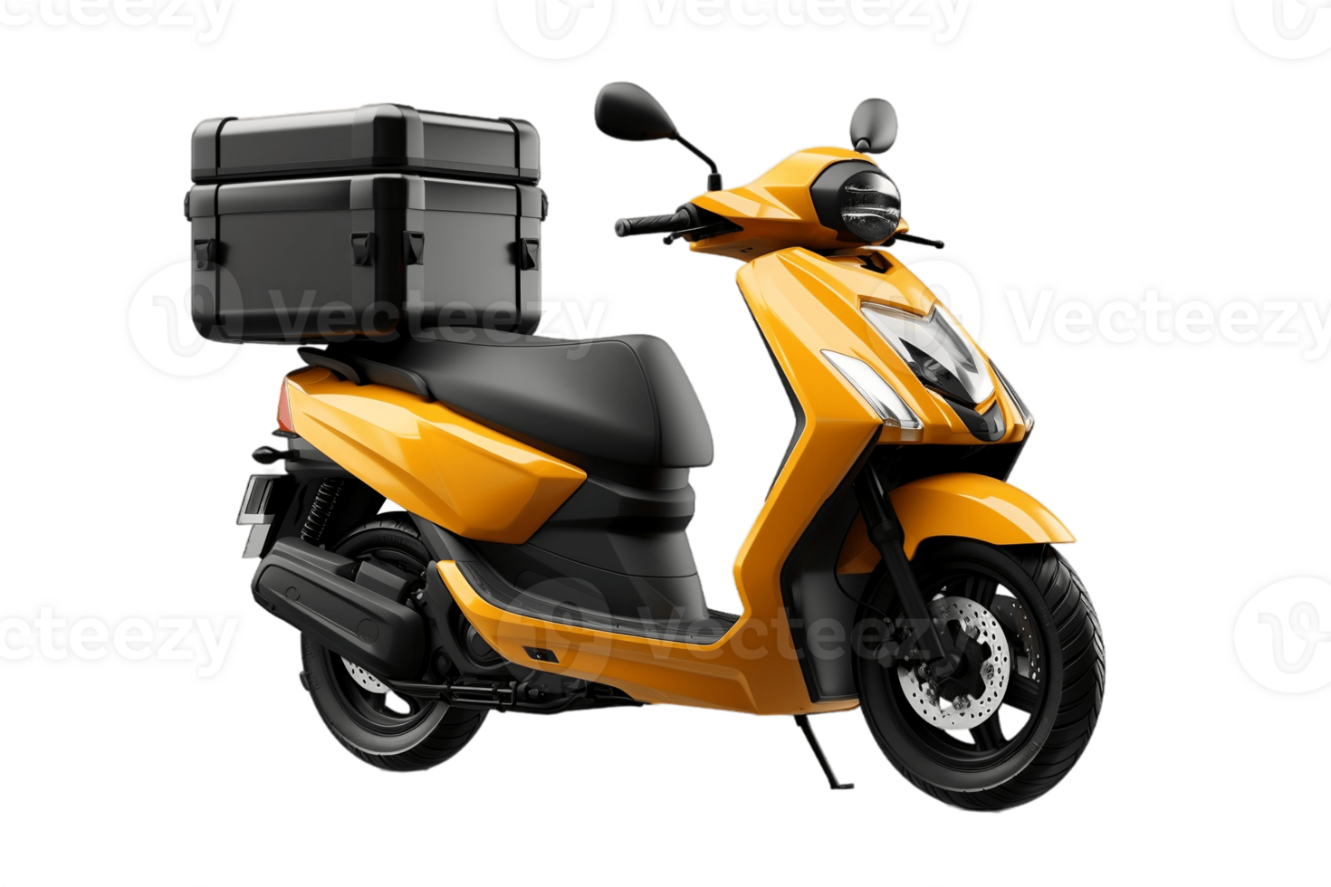 AI generated Food Delivery Motorcycle on Transparent Background. AI png