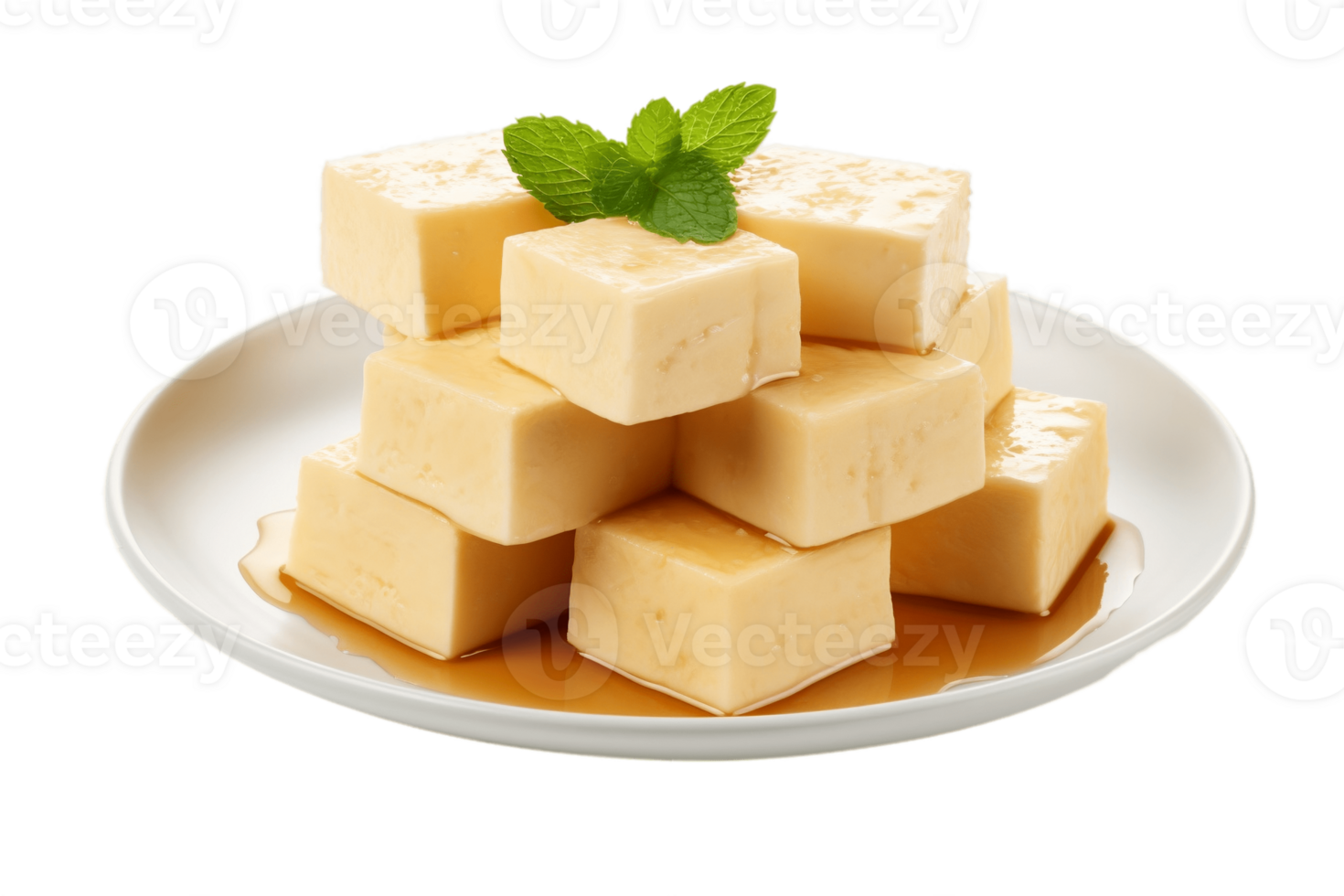 AI generated Tofu with a Transparent Background. AI png