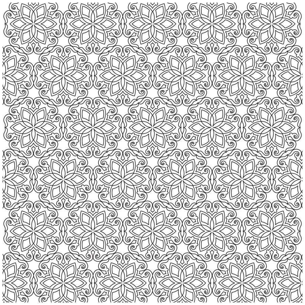 Line pattern design. Black and white vector illustrations. Coloring page
