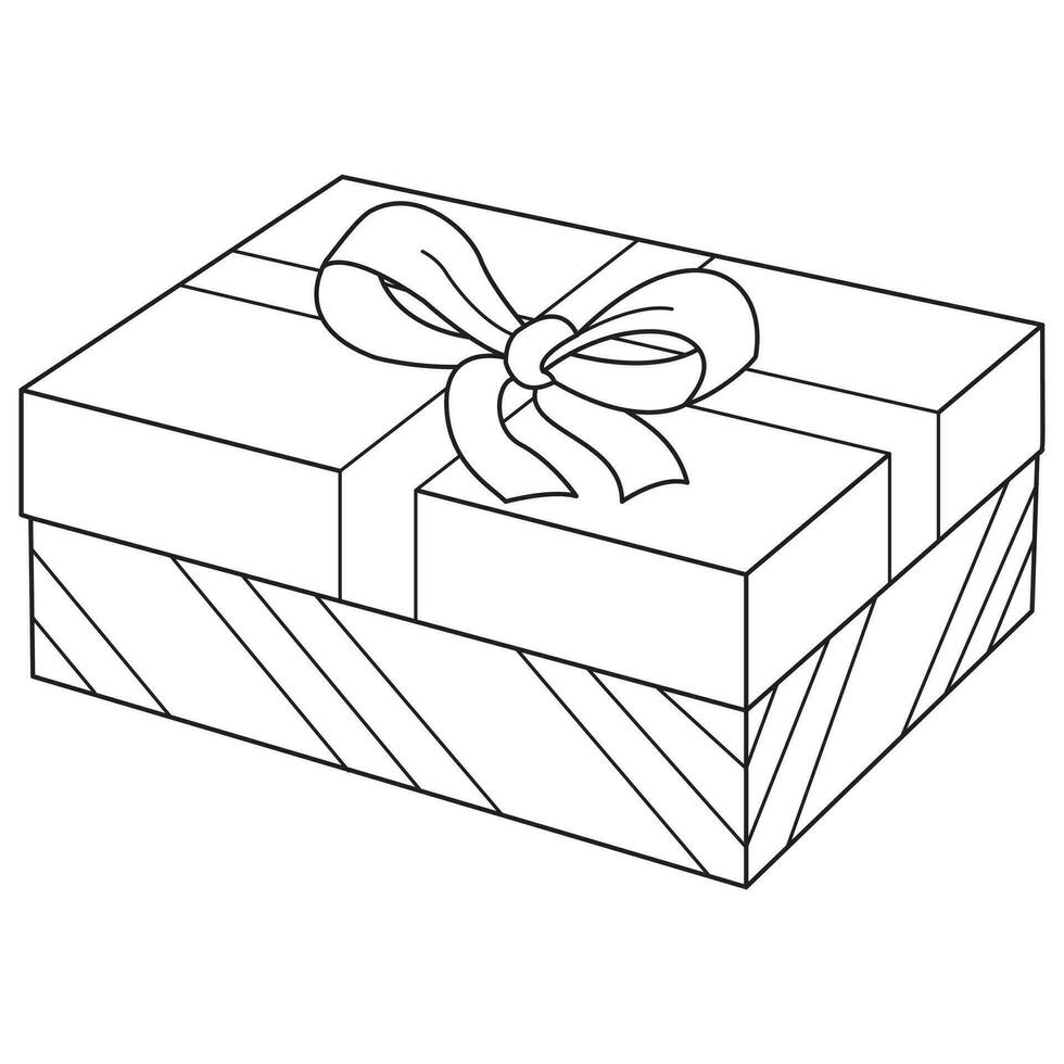 Gift boxe with ribbon bow. Holiday icons minimalism design vector