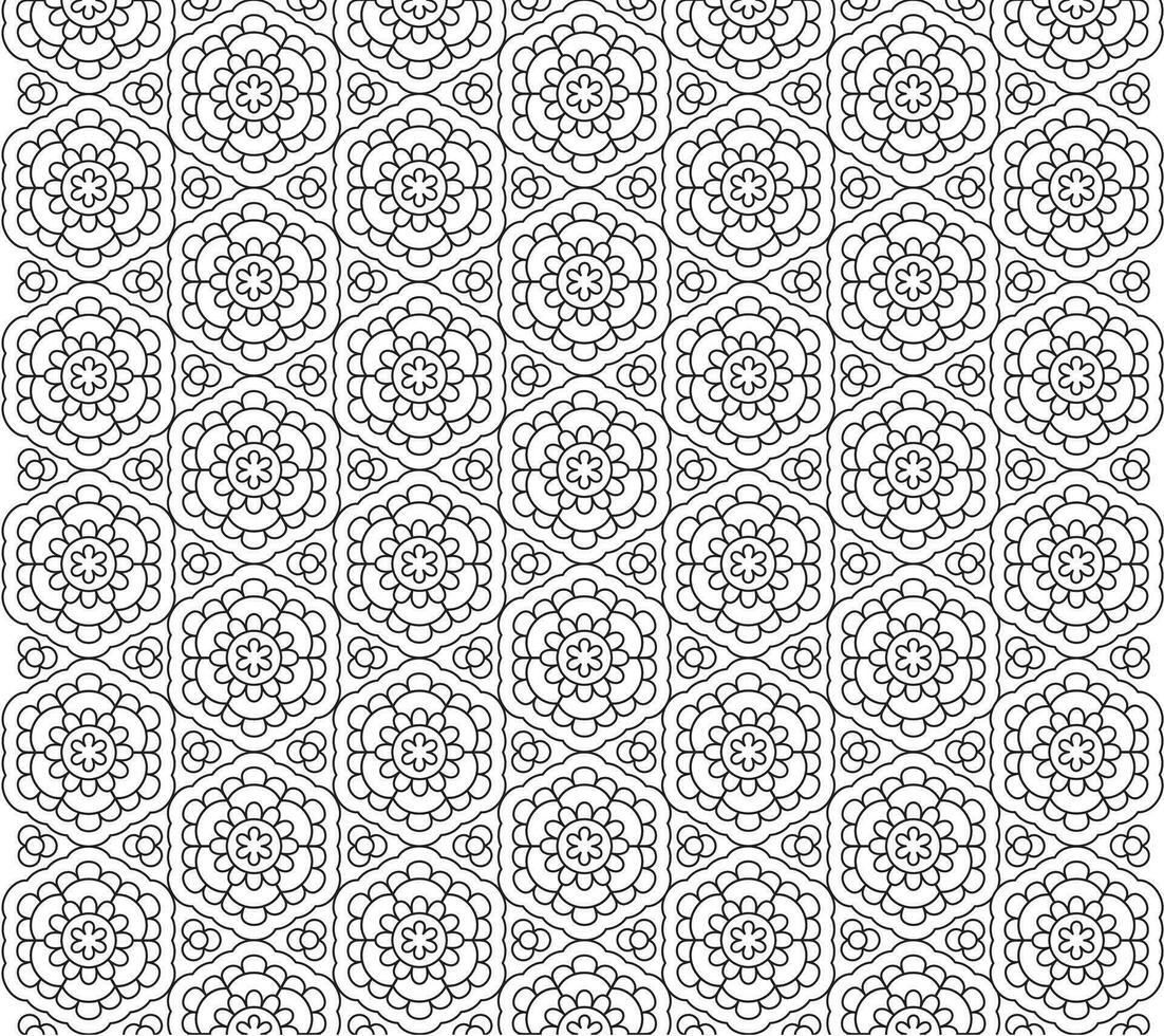 Line pattern design. Black and white vector illustrations. Coloring page