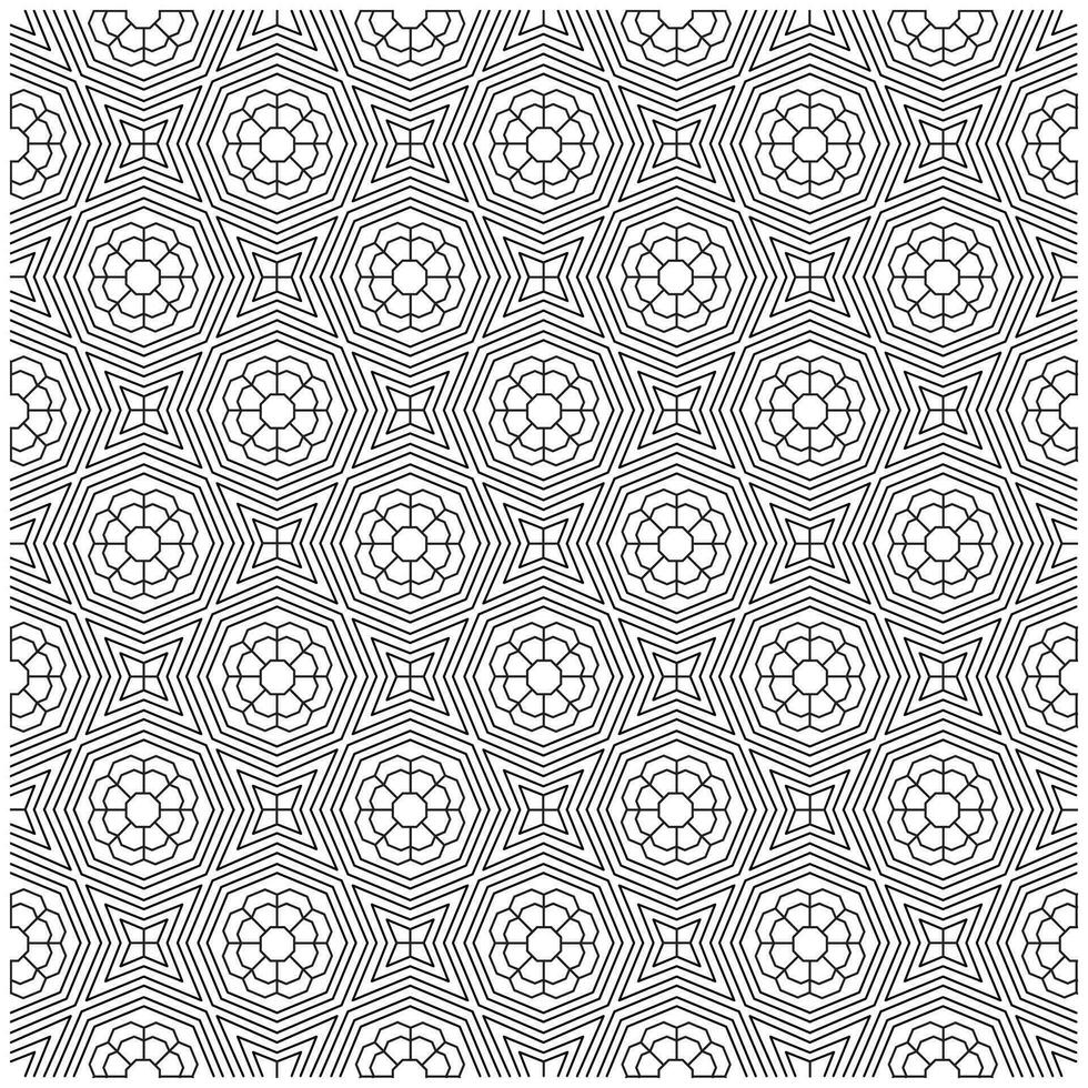 Line pattern design. Black and white vector illustrations. Coloring page
