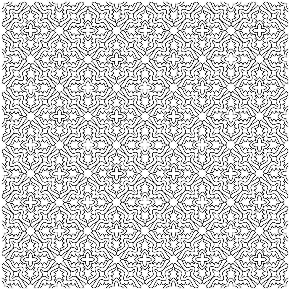 Line pattern design. Black and white vector illustrations. Coloring page