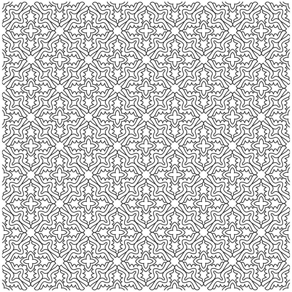 Line pattern design. Black and white vector illustrations. Coloring page