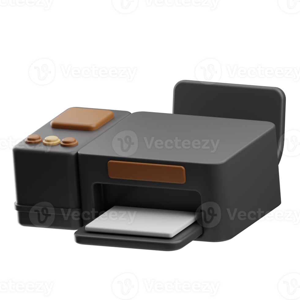 office stationery Printer illustration 3d png