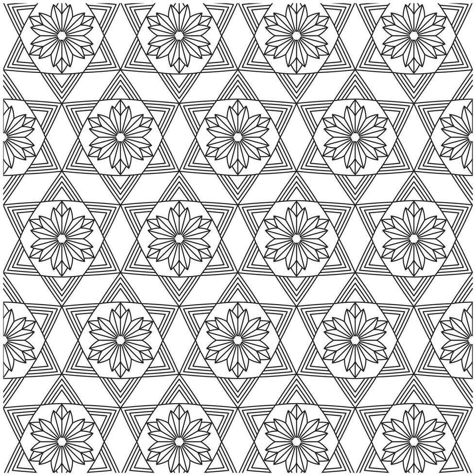 Line pattern design. Black and white vector illustrations. Coloring page