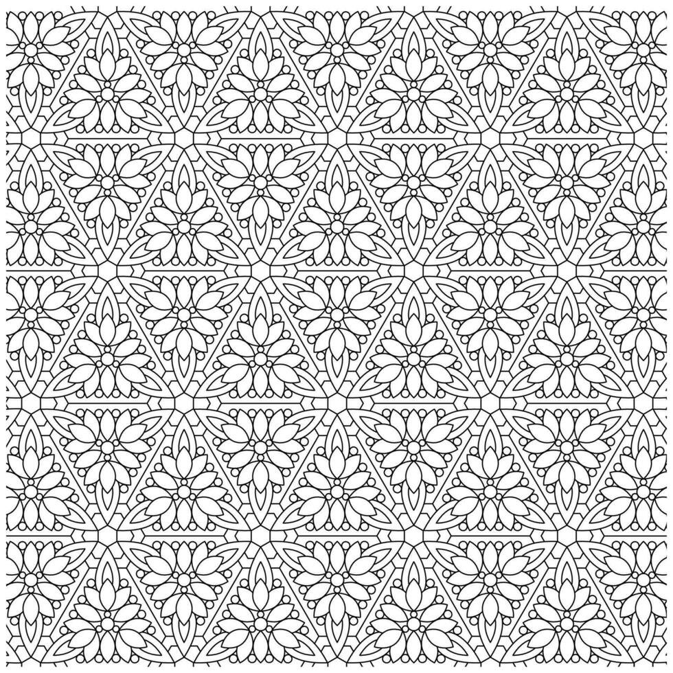 Line pattern design. Black and white vector illustrations. Coloring page