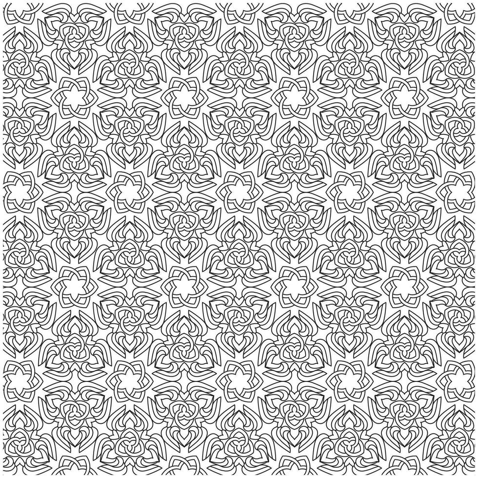 Line pattern design. Black and white vector illustrations. Coloring page