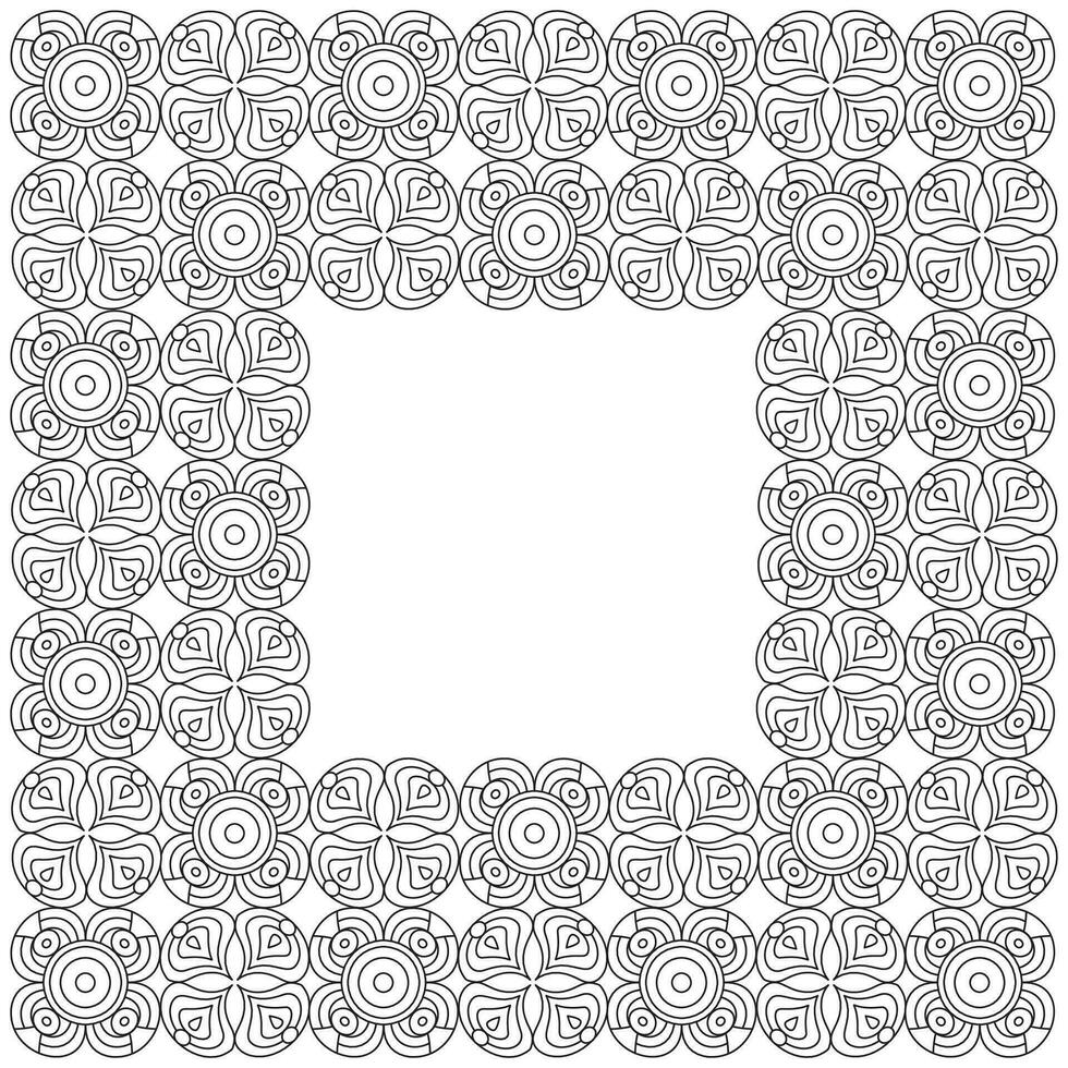 Line pattern design. Black and white vector illustrations. Coloring page