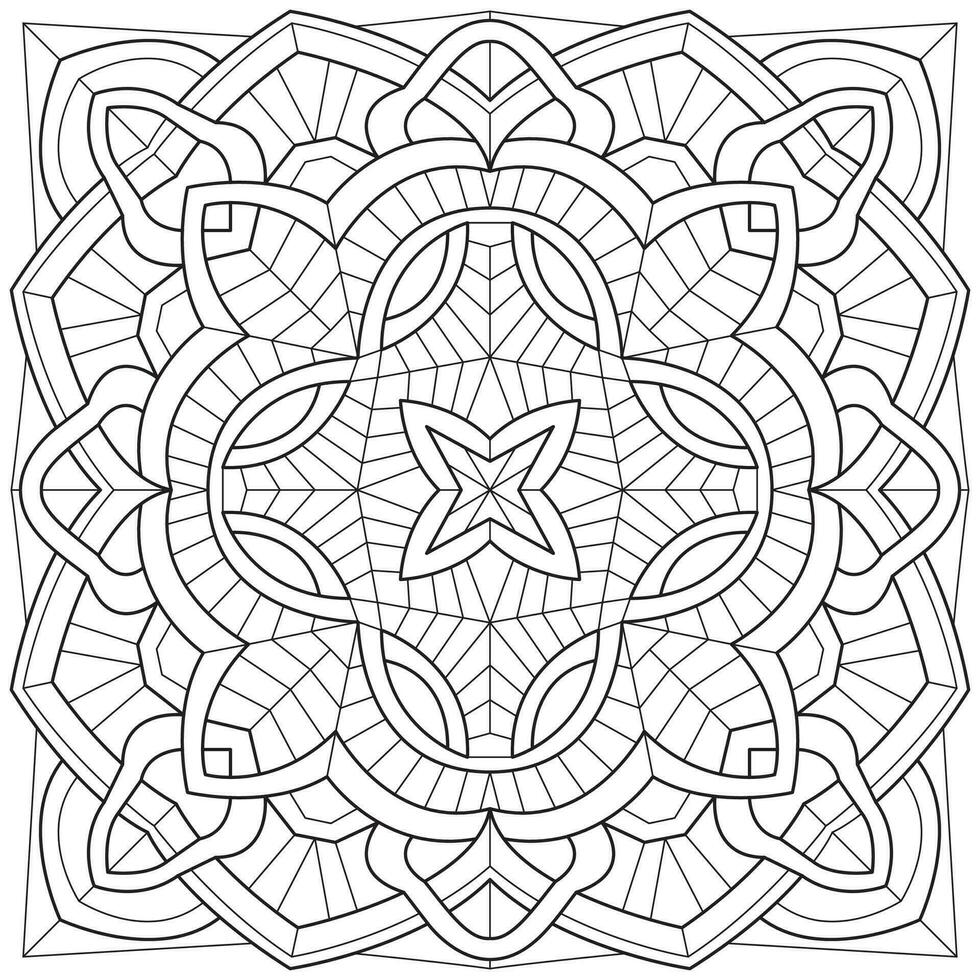 Line pattern design. Black and white vector illustrations. Coloring page