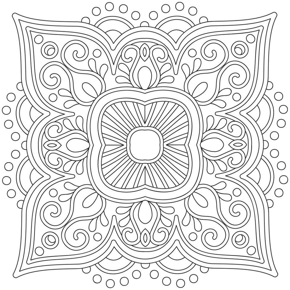 Line pattern design. Black and white vector illustrations. Coloring page