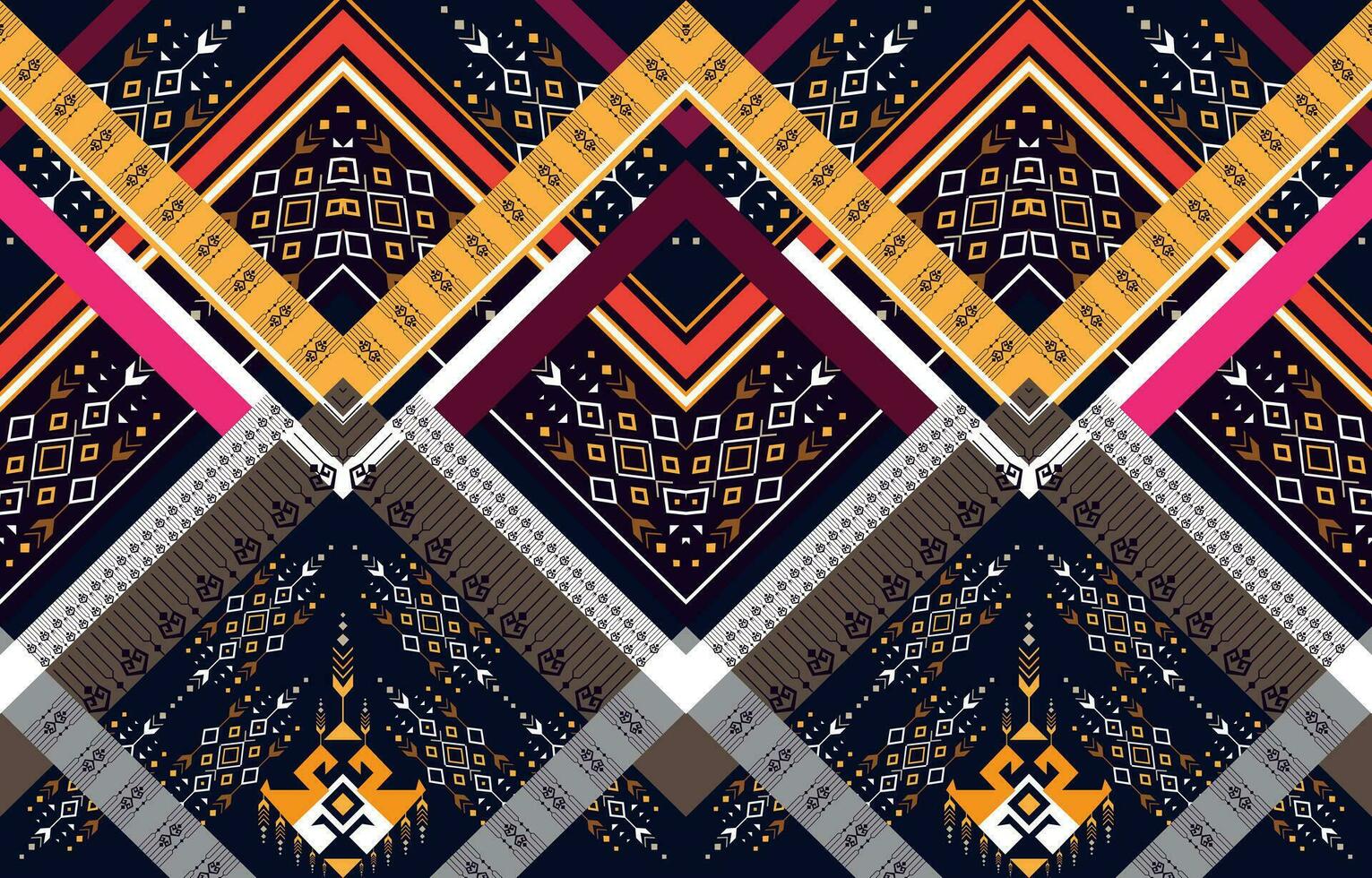 Oriental ethnic pattern traditional. Design for background,carpet,wallpaper, clothing,wrapping,fabric,Vector illustration. vector