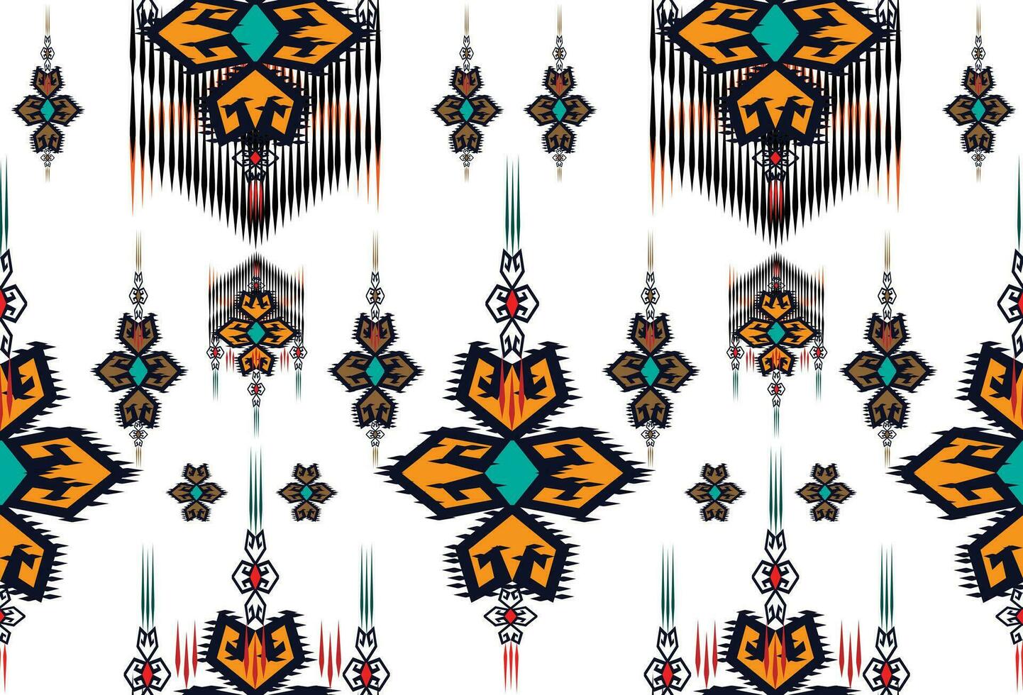patrón geométrico colorido transparente tribal. textura de vector étnico adorno tradicional.