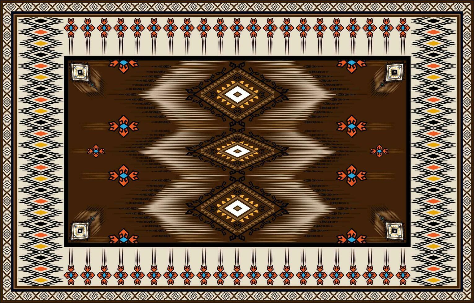 alfombra étnico ikat modelo Arte. geométrico étnico ikat sin costura modelo en tribal. mexicano estilo. diseño para fondo, fondo de pantalla, ilustración, vector