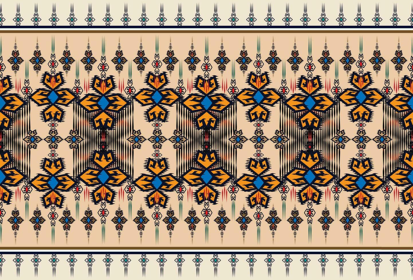 ikat floral cachemir bordado en negro fondo.geometrico étnico oriental modelo tradicional. azteca estilo resumen vector ilustración.diseño para textura,tela,ropa,envoltura,decoración