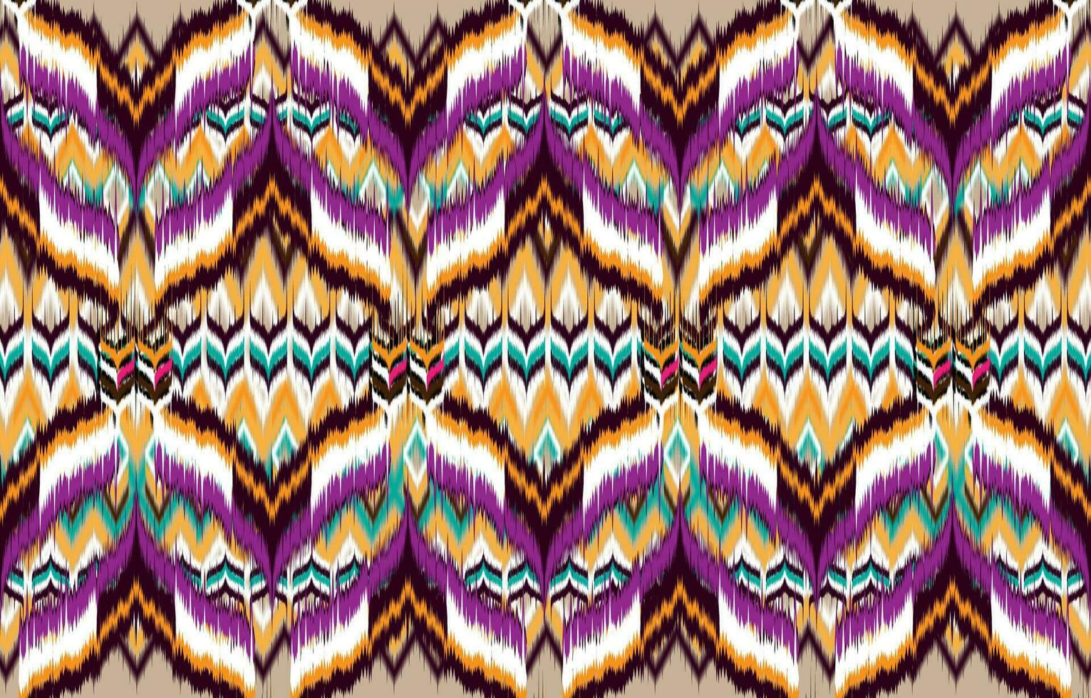Ikat Indian seamless pattern design for fabric textile.  Molde patron abstracts . Aztec, boho, geometric, fabric,  ethnic, ikat, native, tribal, carpet, mandala, African, American chevron vector. vector