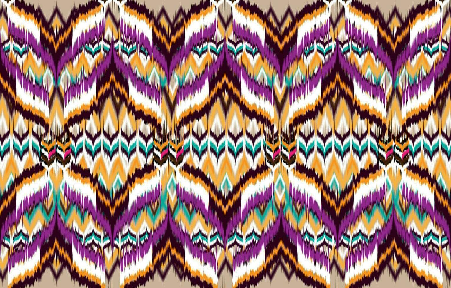 Ikat Indian seamless pattern design for fabric textile.  Molde patron abstracts . Aztec, boho, geometric, fabric,  ethnic, ikat, native, tribal, carpet, mandala, African, American chevron vector. vector